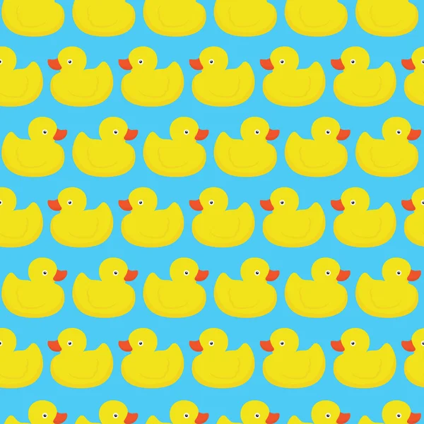 Rubber duck blue pattern — Stock Vector
