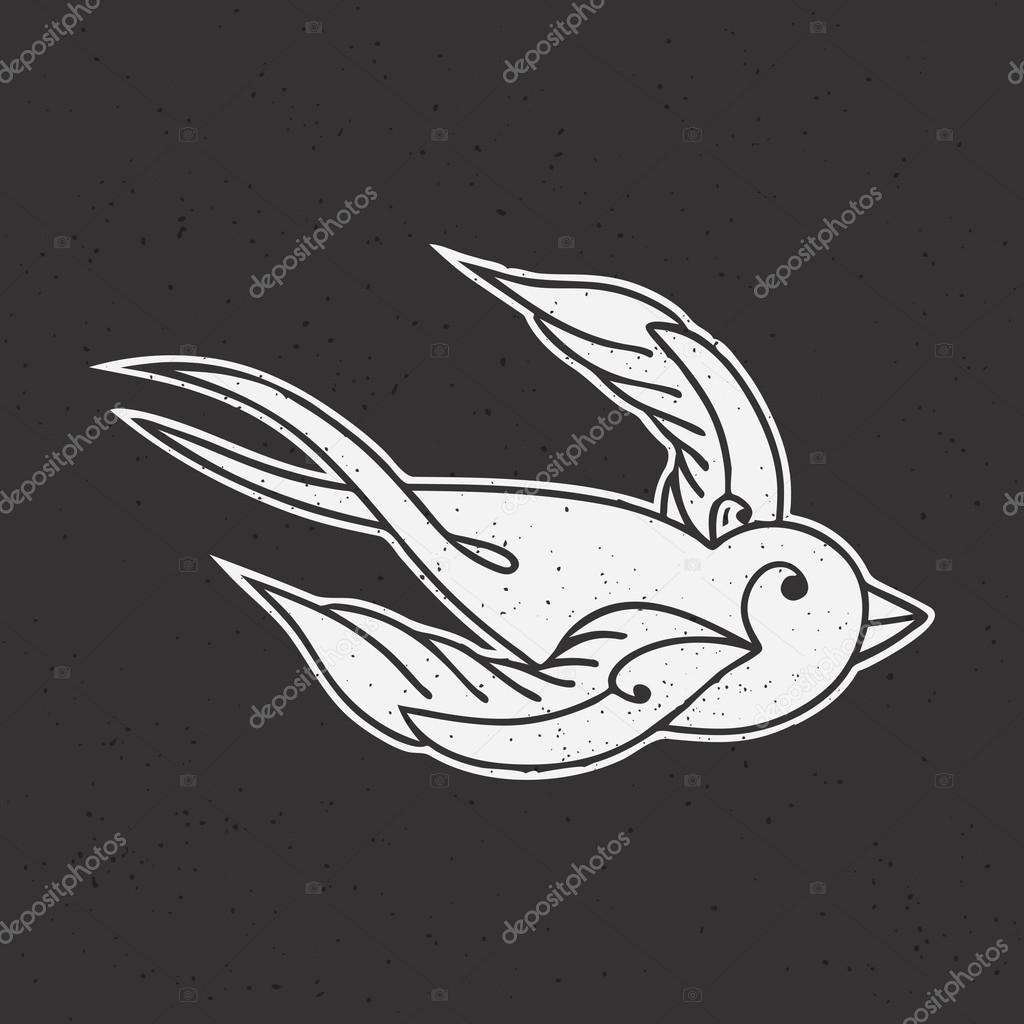 Oiseau De Tatouage Old School Image Vectorielle Dmitriylo