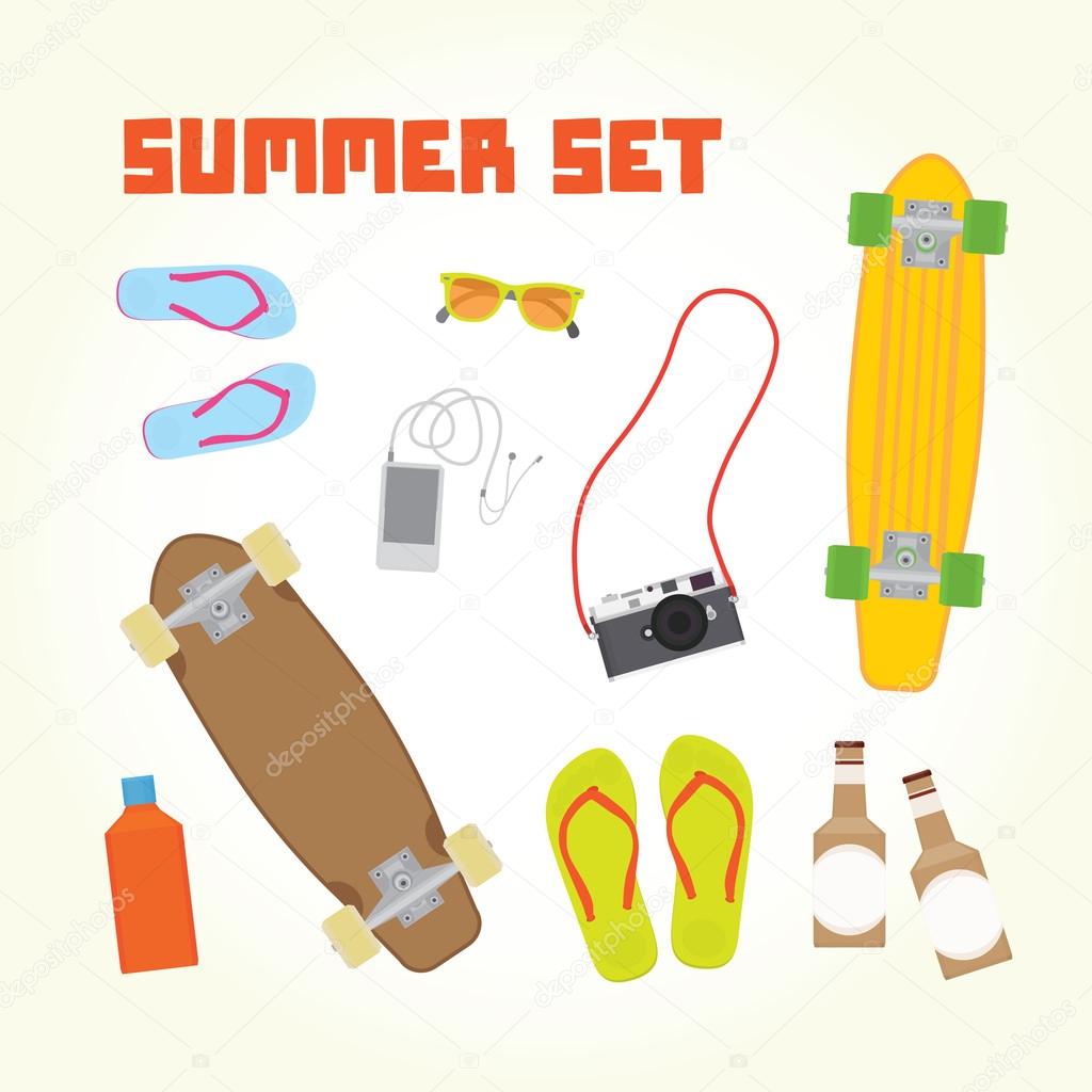 Summer objects set