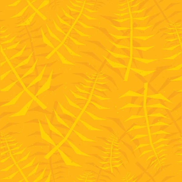 Желтый бесшовный рисунок джунглей — стоковый вектор
