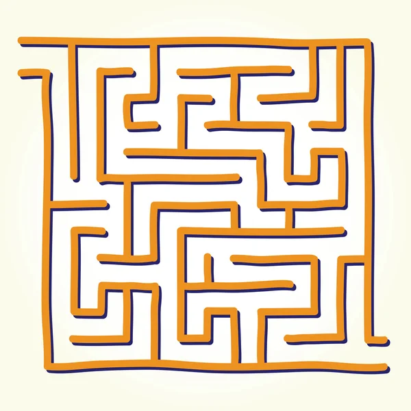 El çekilmiş labyrinth vektör