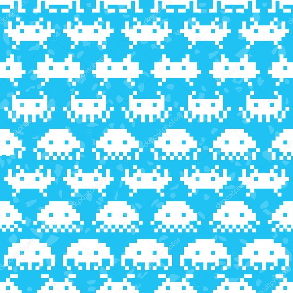 Old school game vector pattern