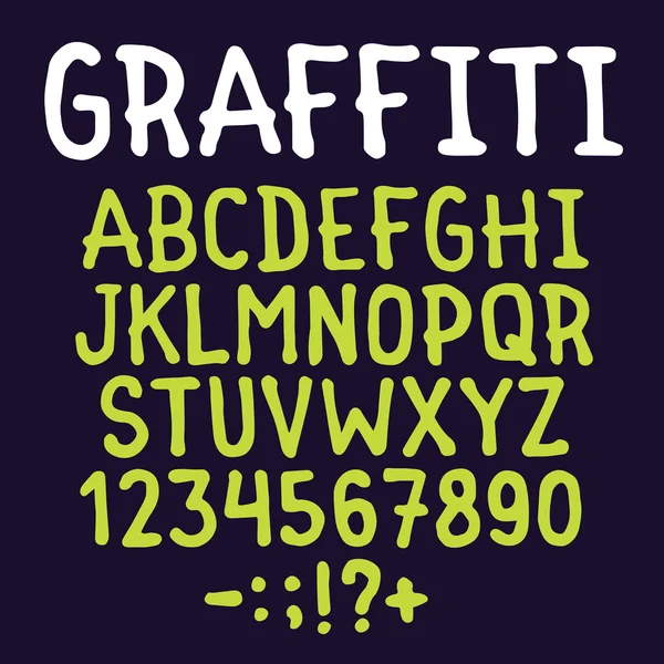 Hand drawn graffiti letters vector set — Stock Vector