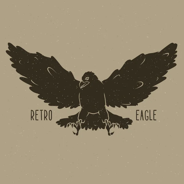 Retro eagle vector illustration — Stock Vector