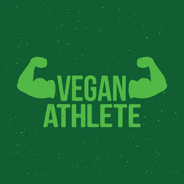 Vegan athlete vector sign — Stock Vector