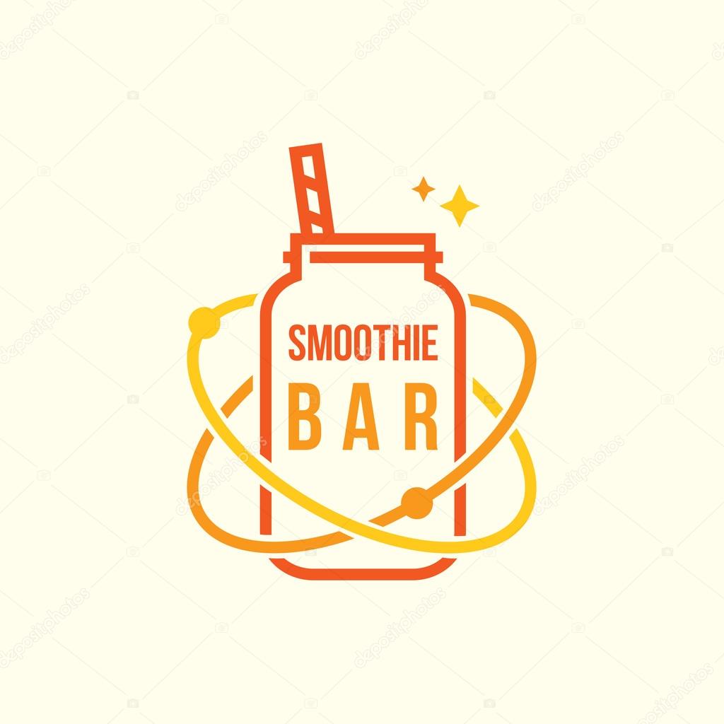 Smoothie bar vector logotype template