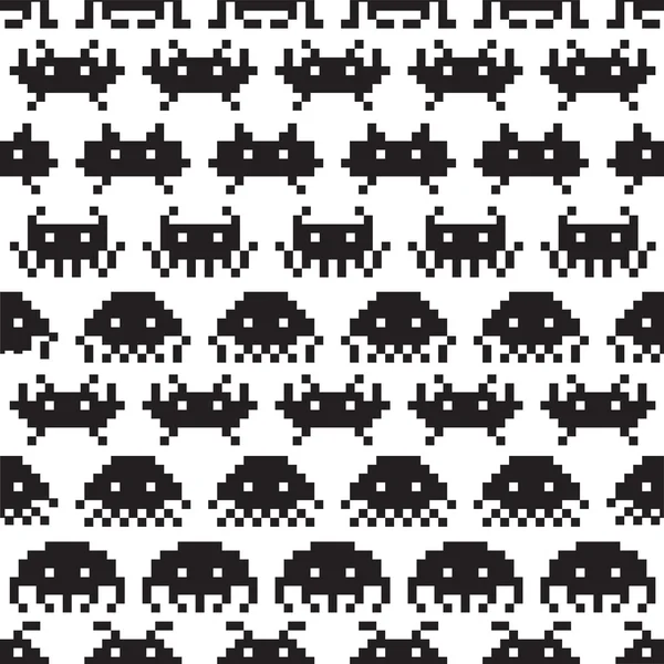 Old school game vector pattern — Stock Vector