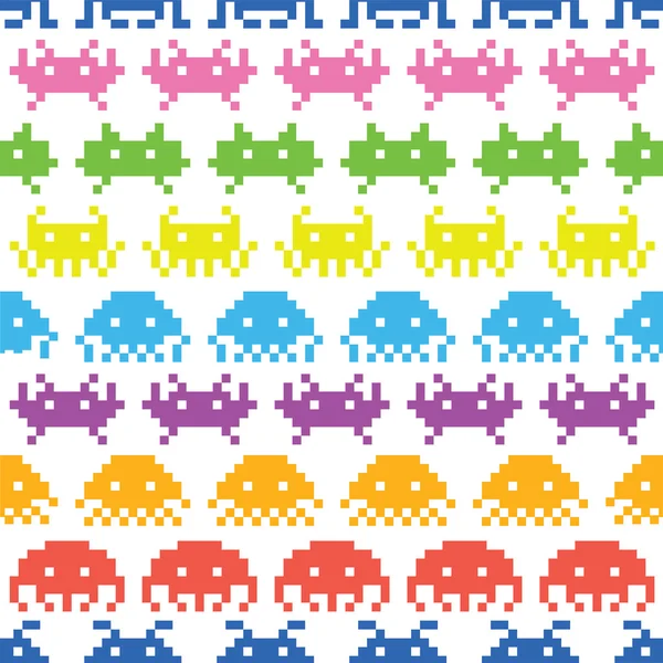 Old school game vector pattern — Stock Vector