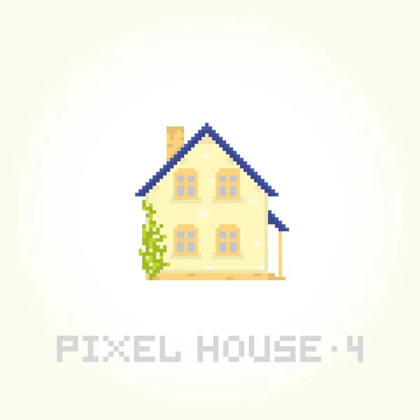 Isoliertes Vektor-Haus im Pixel-Art-Stil 4 — Stockvektor