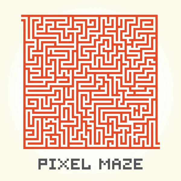 Pixel art labirintus elszigetelt vektor — Stock Vector