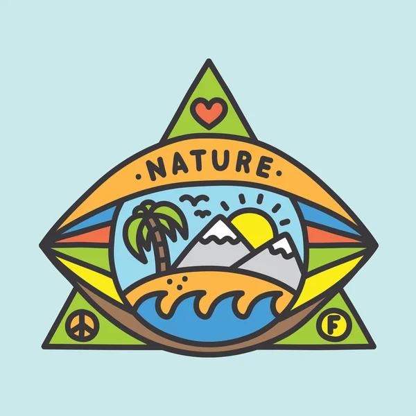 Naturaleza vector ilustración — Vector de stock