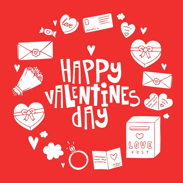 Векторные открытки на день святого Валентина — стоковый вектор