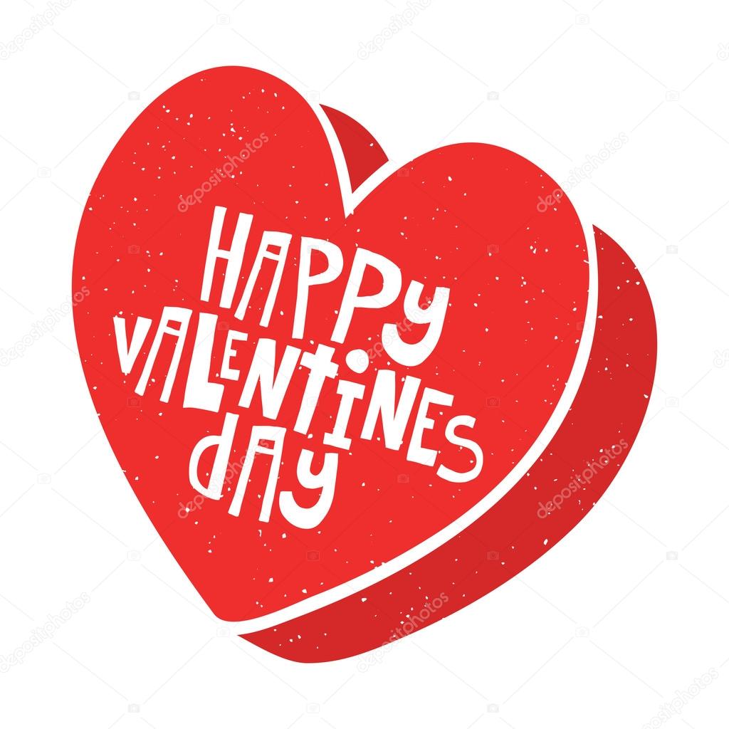 Happy Valentines Day candy box vector illustration