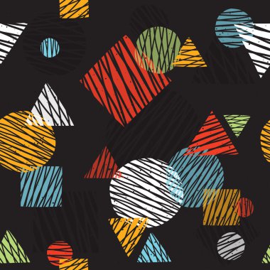 Pop art retro sorunsuz vektör arka plan deseni