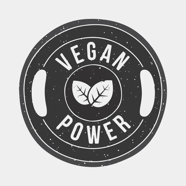 Vegano poder gimnasio vector ilustración — Vector de stock