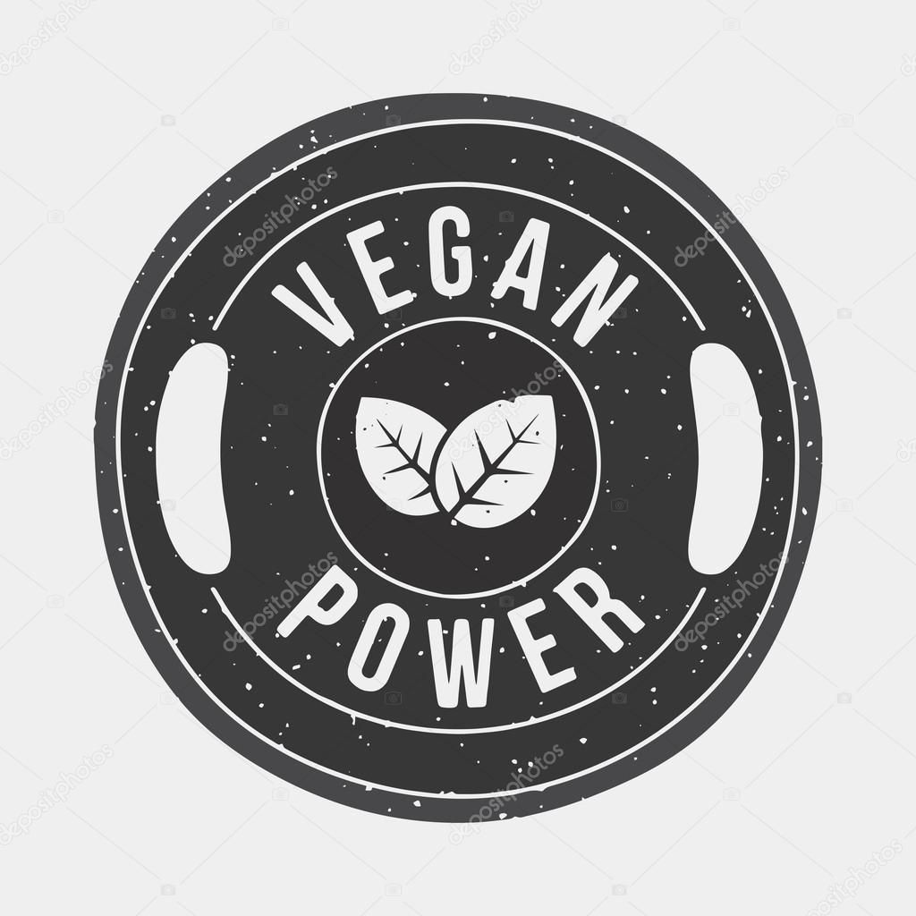 Vegan power gym vector illustration