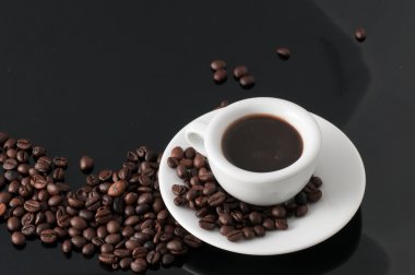 eski Napoliten değirmeni kahve ile beyaz Kupası