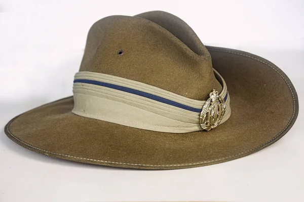 Raaf กองท พอากาศออสเตรเล ดหมวก Slouch าเง นใน Puggaree อแสดงพ ของการบร — ภาพถ่ายสต็อก