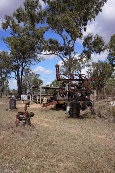 Nebo Queensland Australia 2014 Παλιά Ντιζελοκίνητη Εξέδρα Γεώτρησης Νερού Που — Φωτογραφία Αρχείου