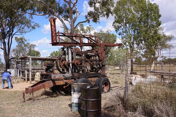 Nebo Queensland Australie 2014 Vieille Plate Forme Forage Hydraulique Essence — Photo
