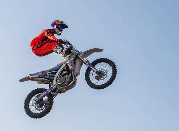 Khabarovsk - Ağustos 23: Fmx (Freestyle bir profesyonel atlı 