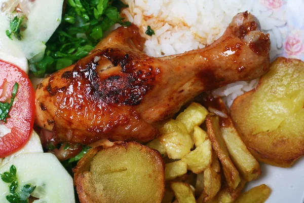 lezzetli kızarmış tavuk