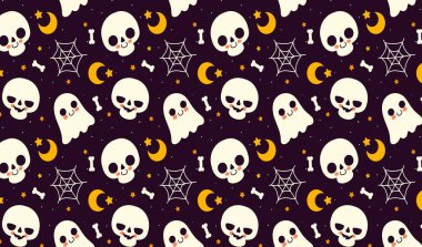 Cadılar Bayramı bayrağınız kutlu olsun ya da parti davetiyesi geçmişiniz. Pankart, web, başlık, kapak, reklam panosu, broşür, sosyal medya, iniş sayfası için vektör illüstrasyonu ideal