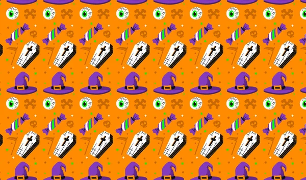 Feliz Banner Halloween Fundo Convite Festa Ilustração Vetorial Ideal Para — Vetor de Stock
