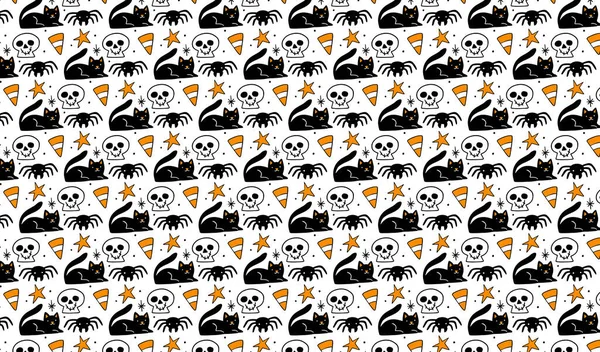 Feliz Banner Halloween Fundo Convite Festa Ilustração Vetorial Ideal Para — Vetor de Stock