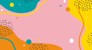 Duvarın, işin, reklamın, sunumun ve web pankartın dekoratif resimleri için pastel renkli sanat arkaplanı soyut şekiller kullanılabilir