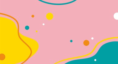 Duvarın, işin, reklamın, sunumun ve web pankartın dekoratif resimleri için pastel renkli sanat arkaplanı soyut şekiller kullanılabilir