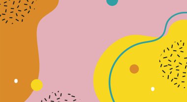 Duvarın, işin, reklamın, sunumun ve web pankartın dekoratif resimleri için pastel renkli sanat arkaplanı soyut şekiller kullanılabilir