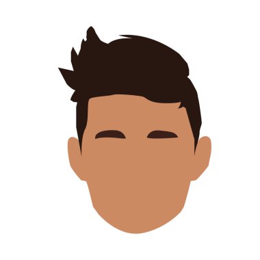 baş avatar insanlar saç stili tasarım vektörü