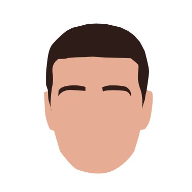 baş avatar insanlar saç stili tasarım vektörü