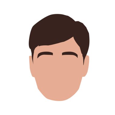 baş avatar insanlar saç stili tasarım vektörü