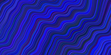 Wry çizgileri ile koyu mavi vektör düzeni. Soyut ve gradyan biçiminde geometrik çizim. İşiniz için yepyeni bir tasarım..