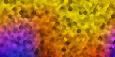 Açık mavi, altıgen şeklinde kırmızı vektör şablonu. Renkli gradyan altıgenli akıllı soyut çizim. Sosyal ağlarınız için tasarım.