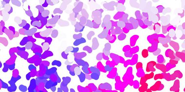 Açık mavi, Memphis şekilli kırmızı vektör dokusu. Gradyan rastgele formlarla modern soyut illüstrasyon. Cep telefonları için arka plan.