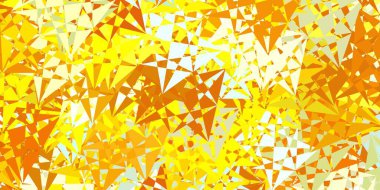 Açık mavi, üçgen şekilli sarı vektör şablonu. Üçgen şekilli muhteşem soyut illüstrasyon. Reklamlarınıza basit bir ekleme..