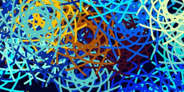 Açık mavi, rastgele şekilli sarı vektör arkaplan. Gradyan rastgele formlarla modern soyut illüstrasyon. Cep telefonları için arka plan.