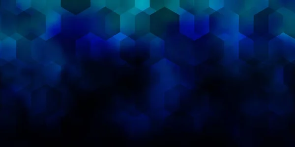 Textura Vectorial Azul Oscuro Con Hexágonos Colores Ilustración Hexágonos Colores — Vector de stock