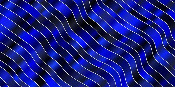 Tmavě Modrá Vektorová Šablona Křivými Čarami — Stockový vektor