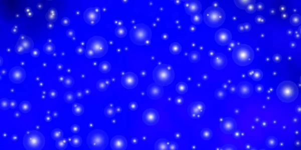 Donker Blauw Vectorsjabloon Met Neonsterren — Stockvector
