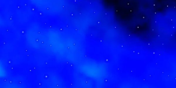 Темно Синий Векторный Фон Цветными Звездами Цветная Иллюстрация Маленькими Большими — стоковый вектор