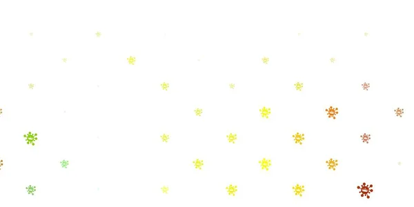 Jasnozielone Żółte Tło Wektora Symbolami Covid Kolorowa Abstrakcyjna Ilustracja Gradientowych — Wektor stockowy