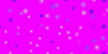 Açık Pembe, çiçekli mavi vektör düzeni. Soyut renkli çiçekli gradyan çizimi. Paketleme için akıllı tasarım, duvar kağıtları.