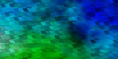 Açık mavi, kare şeklinde yeşil vektör deseni. Dikdörtgen şekilli yeni soyut illüstrasyon. İniş sayfası için modern şablon.