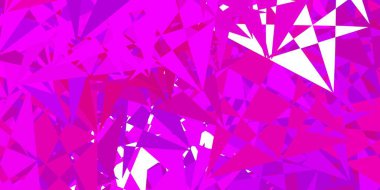 Üçgen şekilli açık mor vektör şablonu. Renkli soyut üçgenli web materyali çizimi. Duvar kağıtları için desen.