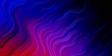 Açık Mavi, kıvrımlı çizgileri olan kırmızı vektör deseni.