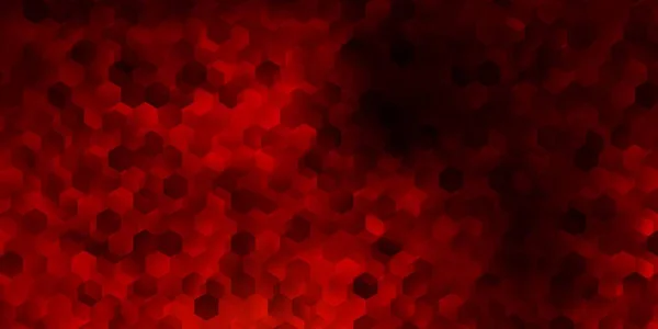 Темно Оранжевий Векторний Фон Партією Гексагонів Розумна Абстрактна Ілюстрація Кольоровими — стоковий вектор